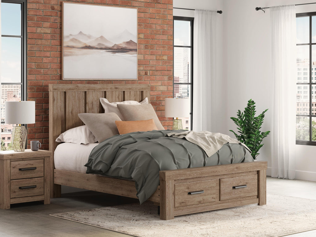 Oliandon Panel Storage Bed