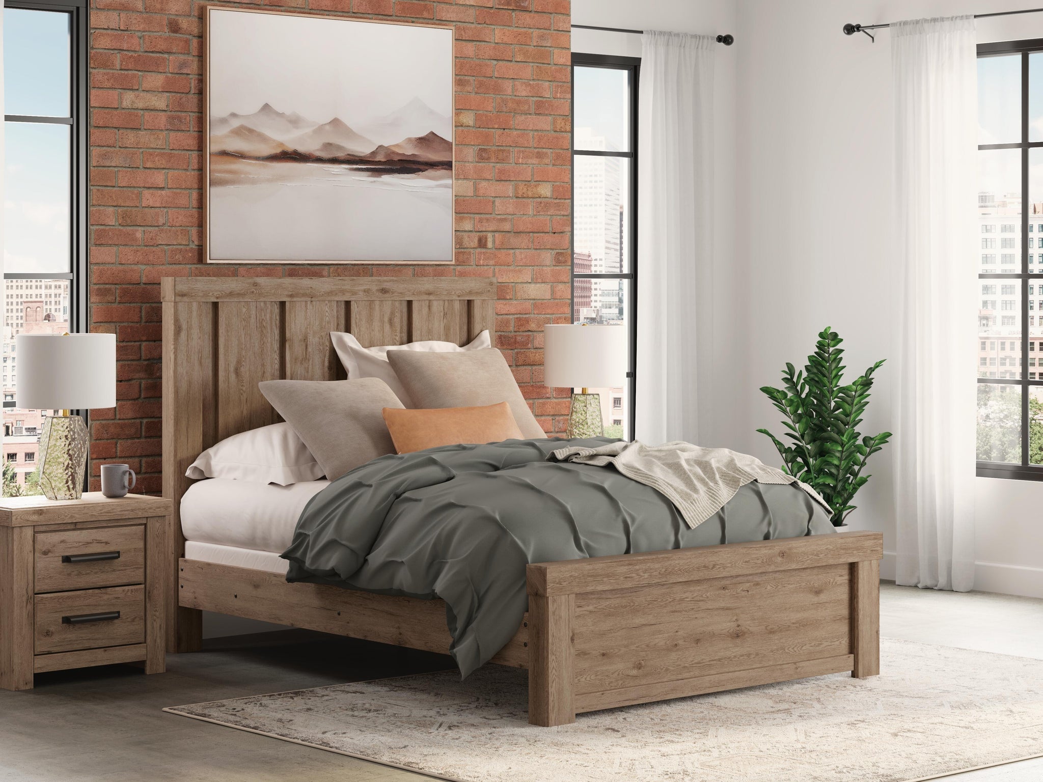 Oliandon Panel Bed