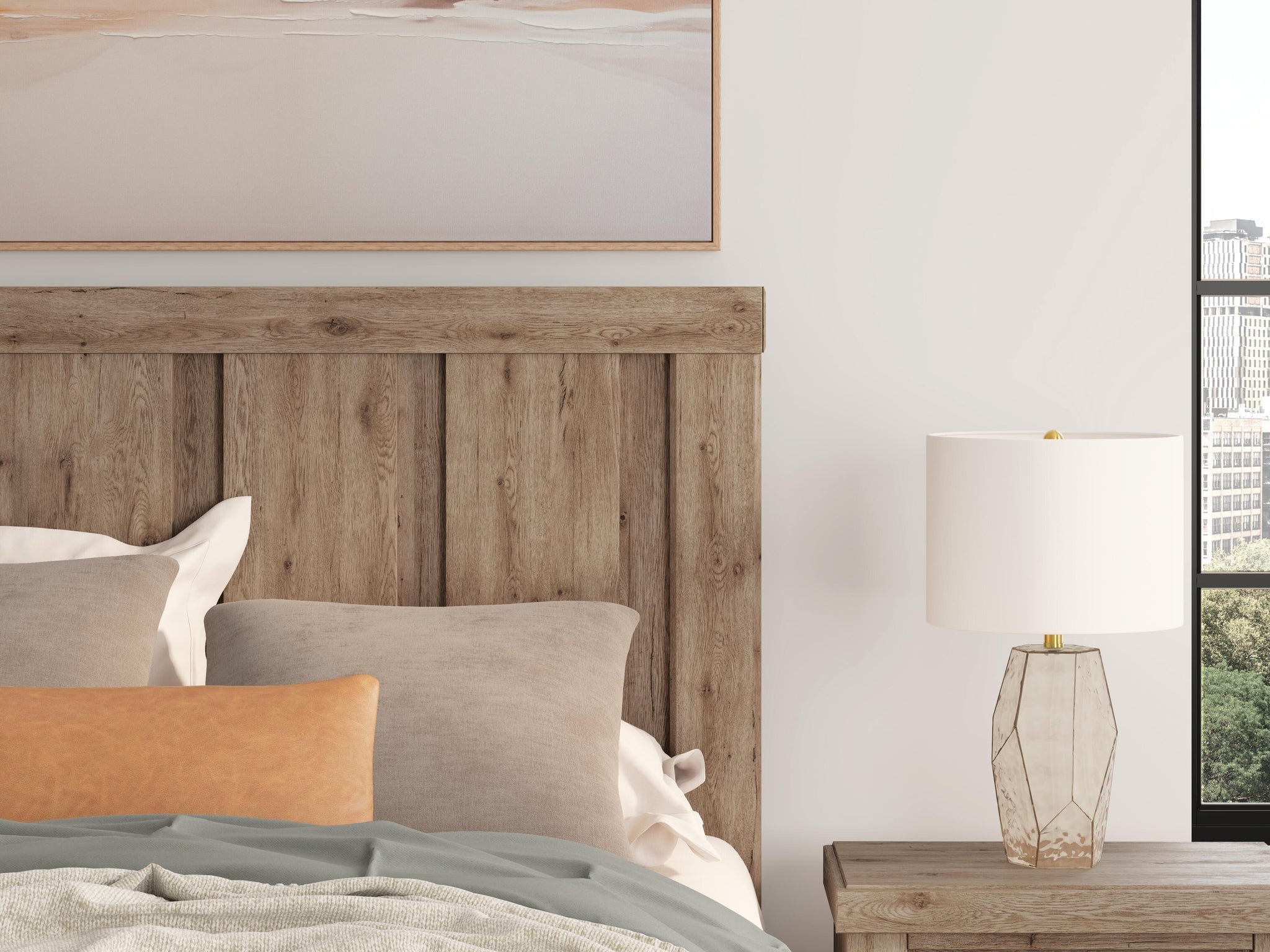 Oliandon Panel Bed