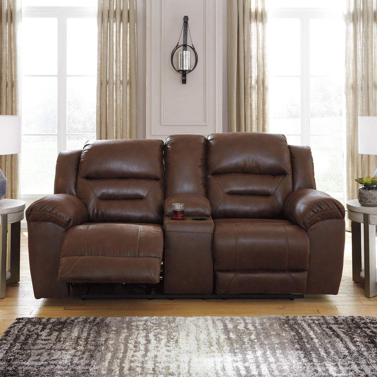 Stoneland Reclining Loveseat with Console
