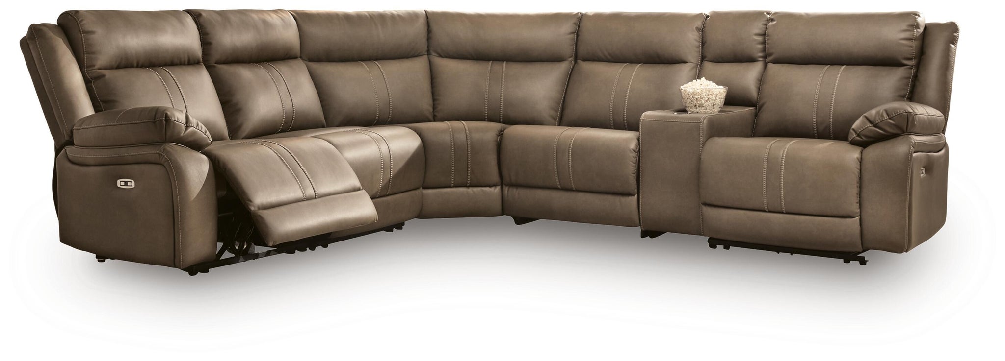 Max-Momentum 6-Piece Power Reclining Sectional with Audio Console