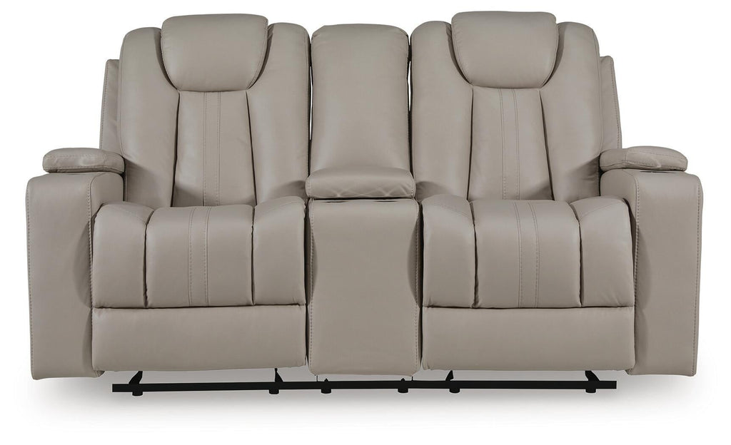Elevate Edges Glider Reclining Loveseat with Console