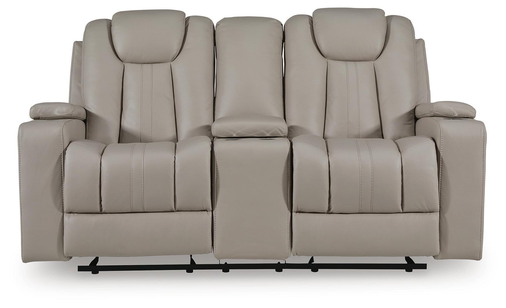 Elevate Edges Glider Reclining Loveseat with Console