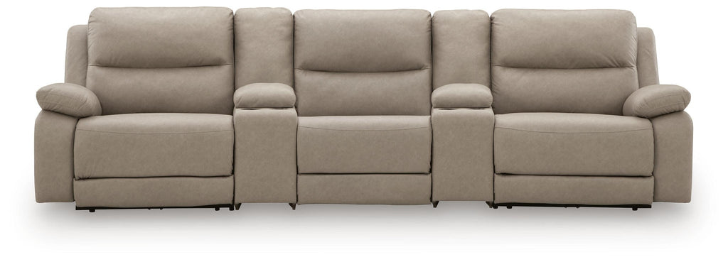 Narwhal Place 5-Piece Reclining Sectional with Storage Consoles
