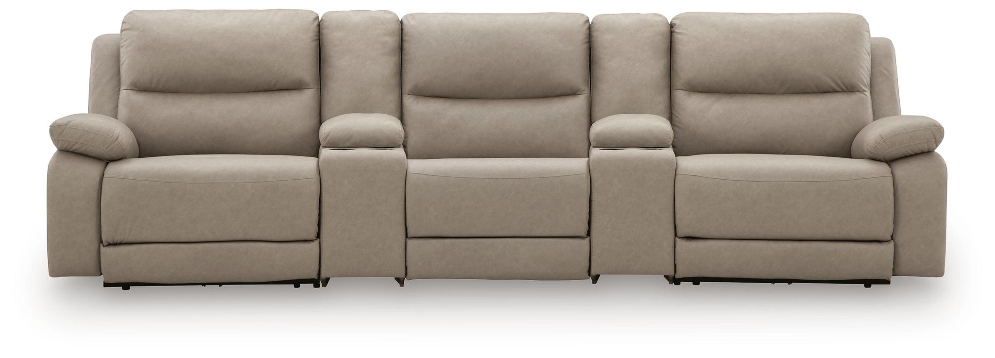 Narwhal Place 5-Piece Reclining Sectional with Storage Consoles