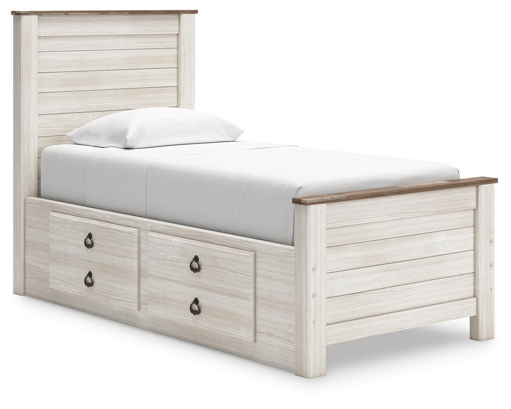 Willowton Panel Bed with 2 Storage Drawers