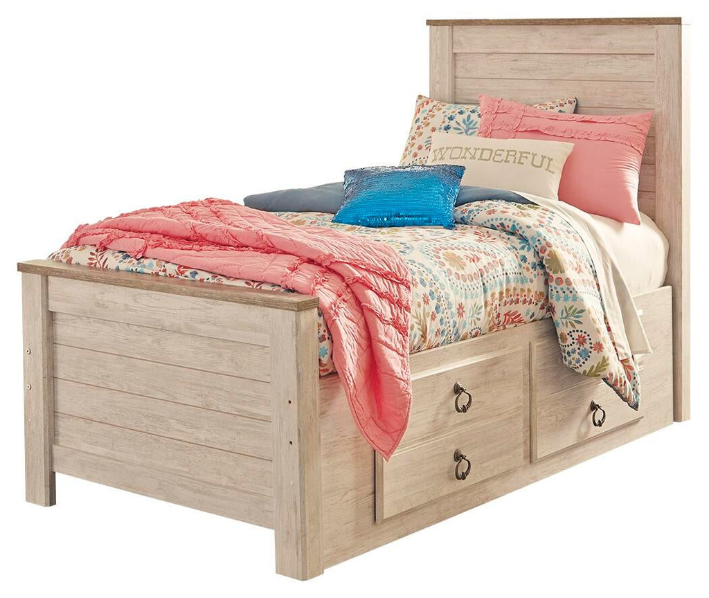 Willowton Panel Bed with 2 Storage Drawers