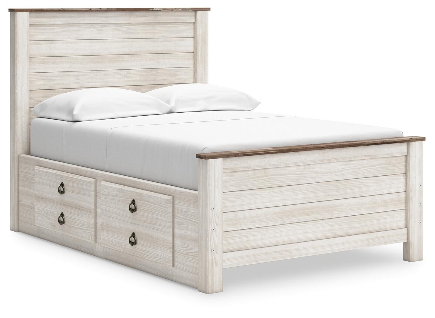Willowton Panel Bed with 2 Storage Drawers