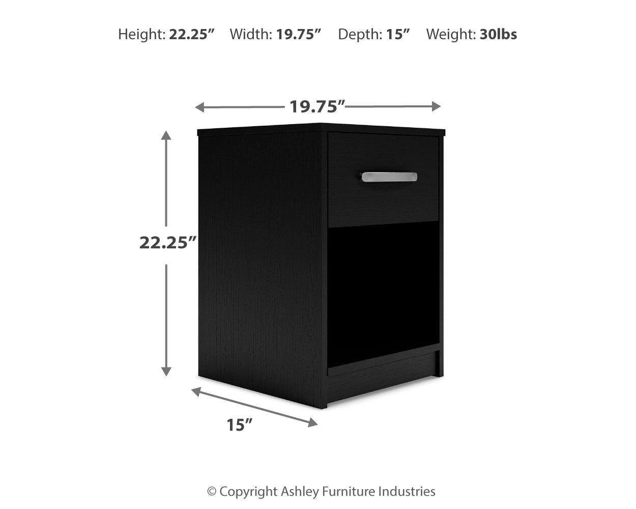 Finch 1 Drawer Nightstand