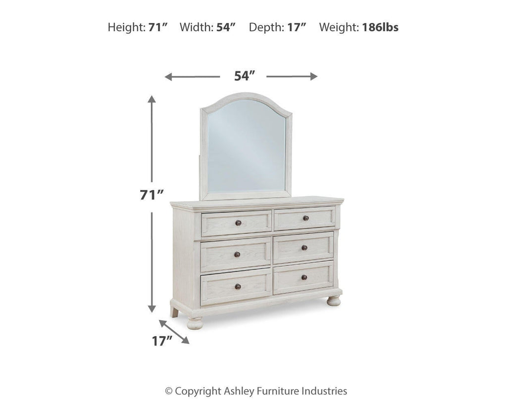 Robbinsdale Dresser and Mirror (White)