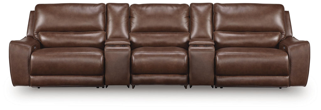 DeepWakes 5-Piece Reclining Sectional with Storage Consoles