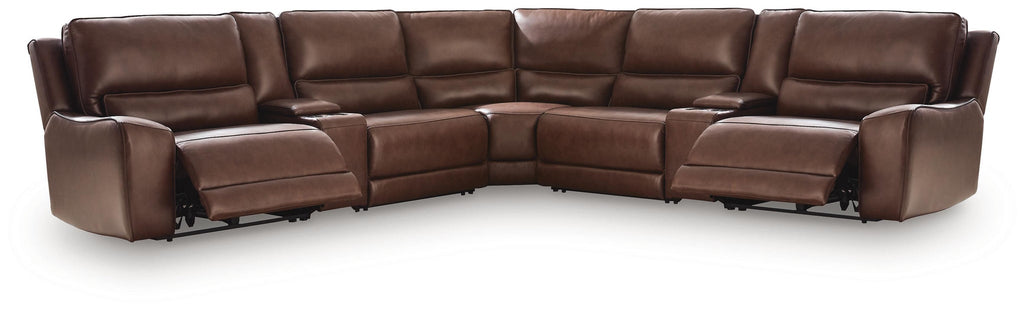 DeepWakes 7-Piece Reclining Sectional with Storage Consoles