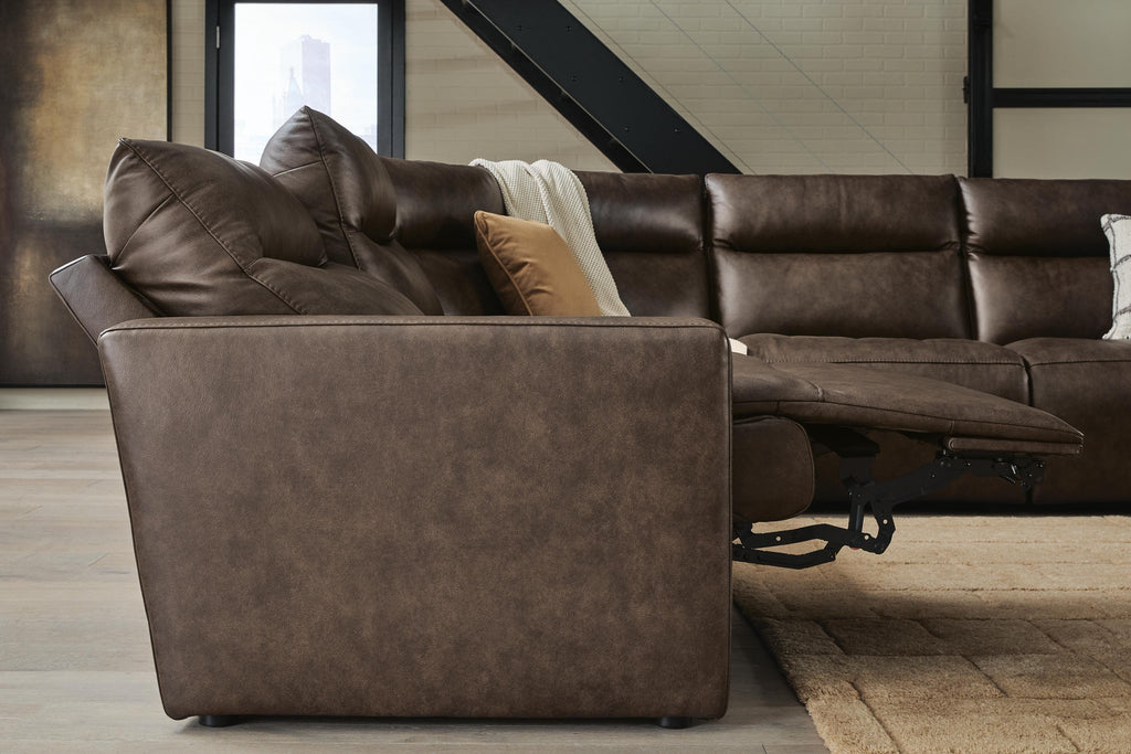 ModZ 6-Piece Power Reclining Sectional with Audio Console