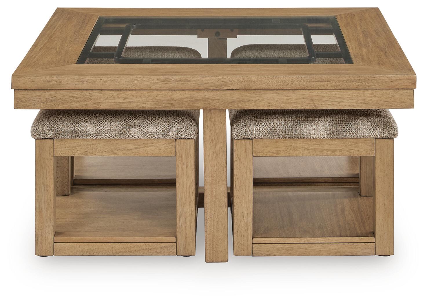 Wittenmyer Coffee Table with 4 Stools (Set of 5)