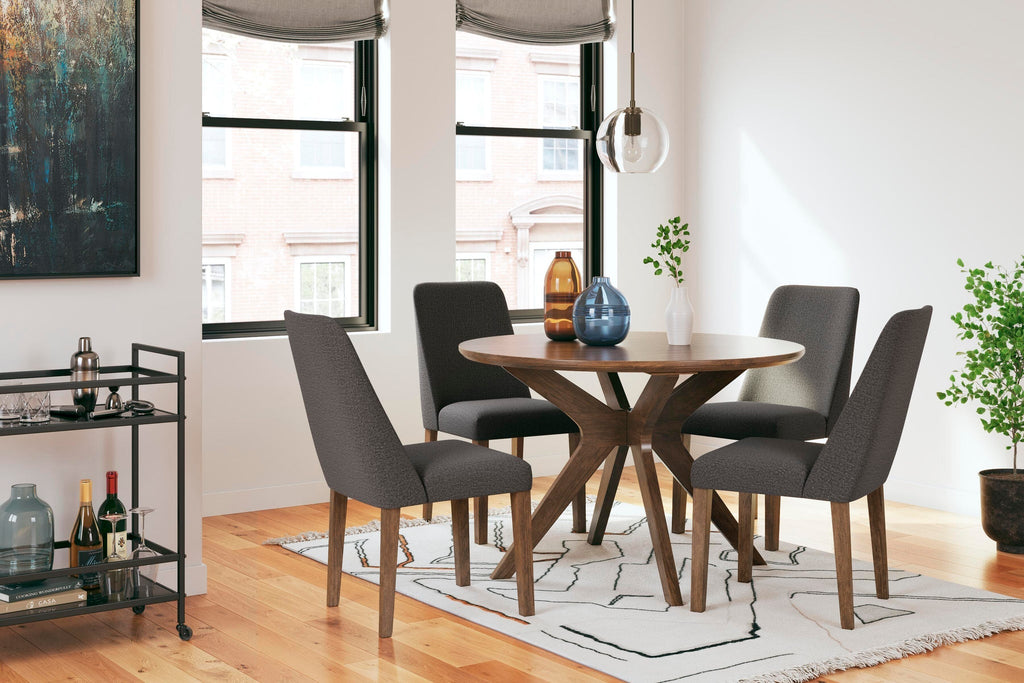 Lyncott Dining Table and 4 Chairs (Set of 5)